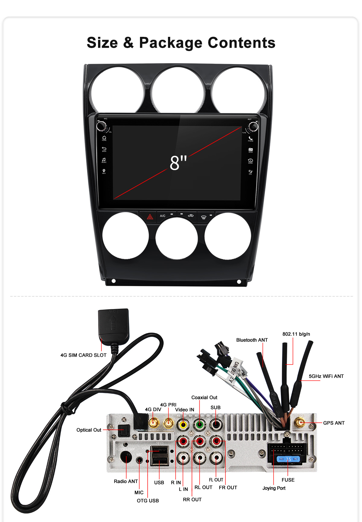 Mazda 6 Car GPS Navigation System with 4G - Joying